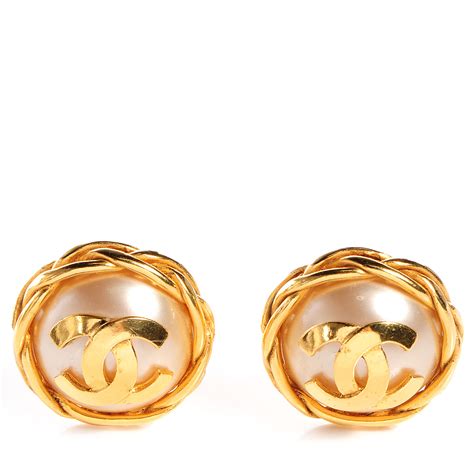 chanel clip earrings with pearl|Chanel earrings outlet.